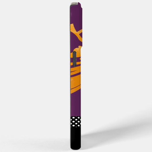 Gepersonaliseerde Oranje Tangerine Aubergine Damas Case-Mate iPhone Case (Achterkant / Rechts)