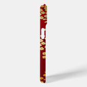 Gepersonaliseerde Oriental Golden Flowers op Red Case-Mate iPhone Case (Achterkant / Rechts)
