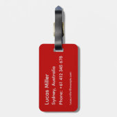 Gepersonaliseerde Oriental Rug Bagagelabel (Achterkant verticaal)