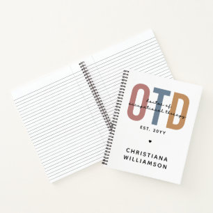 Gepersonaliseerde OTD Doctor in de ergotherapie Notitieboek