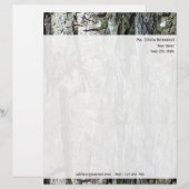Gepersonaliseerde Oude Bark Textuur met het Adres  Gepersonaliseerd Briefhoofd (Voorkant / Achterkant)