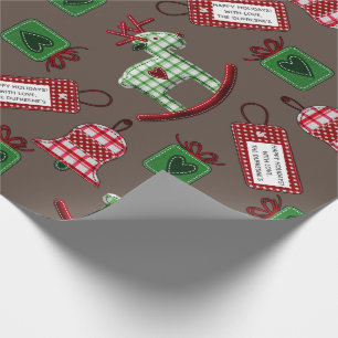 Gepersonaliseerde oude gefaseerde versieringen cadeaupapier