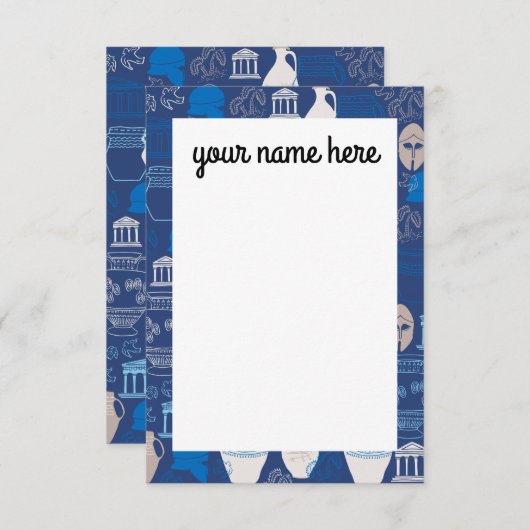 Gepersonaliseerde oude Griekenland Notecards Bedankkaart (Voorkant / Achterkant)