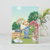 Gepersonaliseerde Oude MacDonald's Birthday Kaart (Staand voorkant)