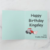 Gepersonaliseerde Oude MacDonald's Birthday Kaart (Binnen)