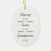 Gepersonaliseerde ouders Grootouders Est Custom Ye Keramisch Ornament (Achterkant)
