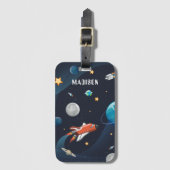 Gepersonaliseerde Outer Space Shuttle Travel Maan  Bagagelabel (Voorkant (verticaal))