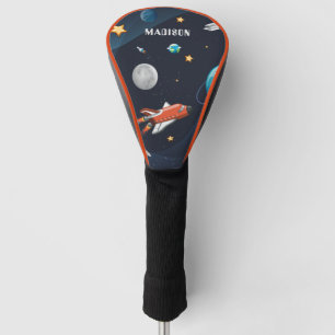 Gepersonaliseerde Outer Space Shuttle Travel Maan Golfheadcover