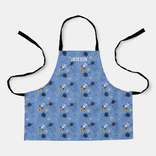 Gepersonaliseerde Outerspace All-Over Print Schort (Voorkant)