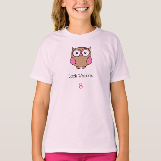 Gepersonaliseerde ovendag Roze Kijk eens wat de le T-shirt (Voorkant)