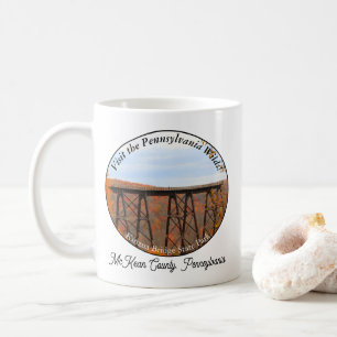 Gepersonaliseerde PA Wilds Souvenir Kinzua Bridge Koffiemok