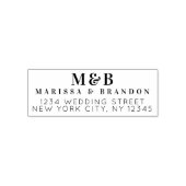 Gepersonaliseerde Paar Bruiloft Monogram Initialen Zelfinktende Stempel (Design)