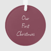 Gepersonaliseerde Paar Kerstmis Foto Ornament (achterkant)