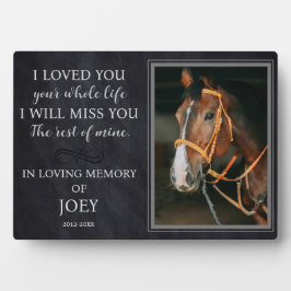 Gepersonaliseerde Paard Foto Memorial Fotoplaat