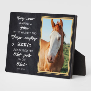 Gepersonaliseerde Paard Memorial Gift Foto Fotoplaat