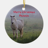 Gepersonaliseerde Paard vriend Kerst ornament (Voorkant)