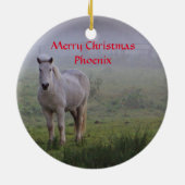 Gepersonaliseerde Paard vriend Kerst ornament (Achterkant)