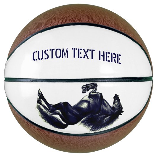 Gepersonaliseerde paardenbasketbal met aangepaste  basketbal (Voorkant)