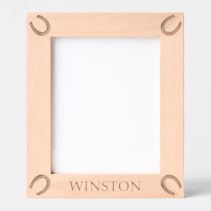 Gepersonaliseerde paardennaam Equestrian Hoefijzer Gegraveerde Lijstjes