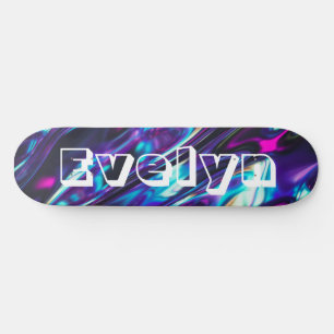 Gepersonaliseerde Paarse Abstracte minimale Afbeel Skateboard