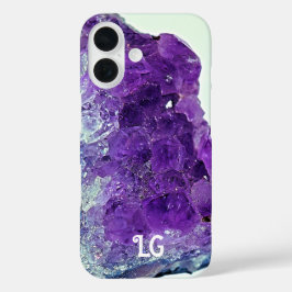 Gepersonaliseerde Paarse Amethyst Apple iPhone Cas iPhone 16 Hoesje