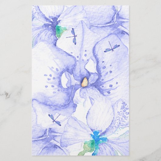 Gepersonaliseerde Paarse & Blauwe Dragonfly Statio (Achterkant)