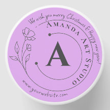 Gepersonaliseerde paarse Candle Favoriet met Logo