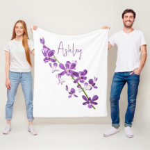 Gepersonaliseerde paarse dendrobium orchidee kunst