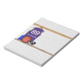 Gepersonaliseerde Paarse en gouden Basketball Jers Notitieblok (Gedraaid)