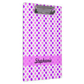 Gepersonaliseerde Paarse en roze pooldots Klembord (Rechts)