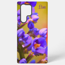 Gepersonaliseerde Paarse Flower Samsung Hoesje