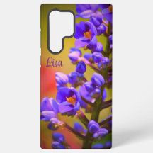 Gepersonaliseerde Paarse Flower Samsung Hoesje
