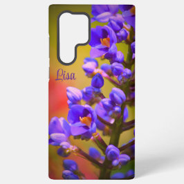 Gepersonaliseerde Paarse Flower Samsung Hoesje Samsung Galaxy Hoesje