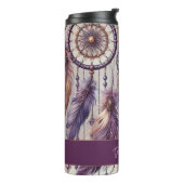 Gepersonaliseerde Paarse & Gouden Boho Dreamcatche Thermosbeker (Gedraaid links)