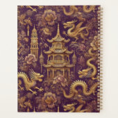 Gepersonaliseerde Paarse & Gouden Victoriaans Chin Planner (Achterkant)