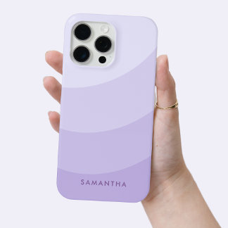 Gepersonaliseerde Paarse Gradient Modern meisjesna iPhone 15 Pro Max Hoesje