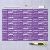 Gepersonaliseerde Paarse Naam Font Collage Typogra Tissuepapier (Craft)