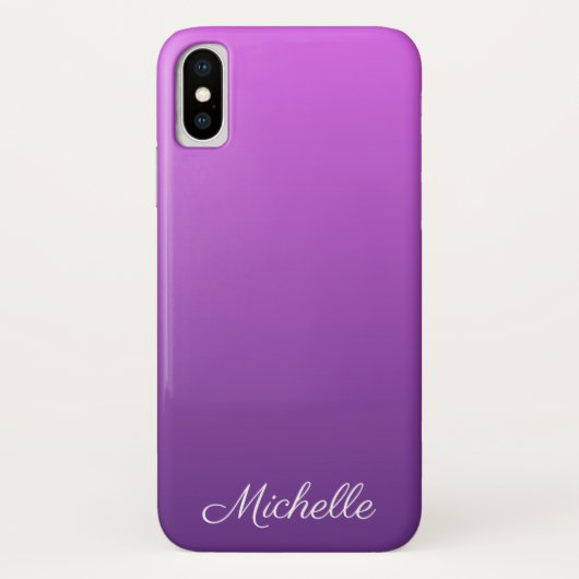 Gepersonaliseerde paarse ombre Case-Mate iPhone case (Achterkant)