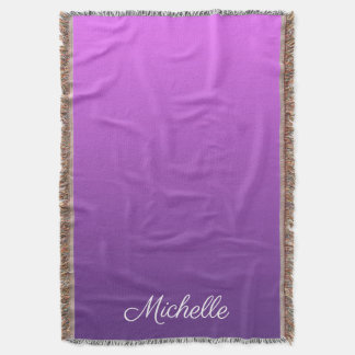 Gepersonaliseerde paarse ombre deken