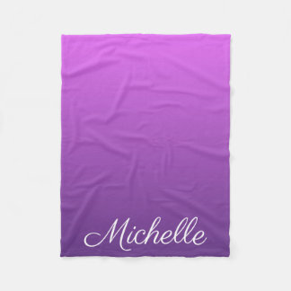 Gepersonaliseerde paarse ombre fleece deken