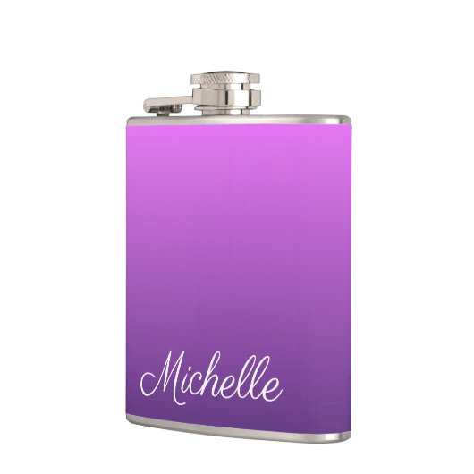 Gepersonaliseerde paarse ombre heupfles (Links)