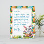 Gepersonaliseerde paashaas brief voor kinderen (Staand voorkant)