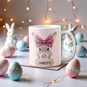 Gepersonaliseerde paashaas koffie Mok voor kindere