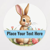 Gepersonaliseerde Paashaas Stickers: Naam & Labels (Design 2)