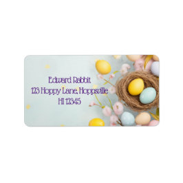 Gepersonaliseerde paasmand met eieren etiket