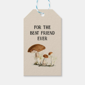 Gepersonaliseerde  Paddenstoelen Beste Vriend Cadeaulabel