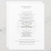 Gepersonaliseerde Pagan Officiant Eulogy (Voorkant / Achterkant)