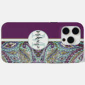 Gepersonaliseerde  Paisley Aqua Pattern iphone Case-Mate iPhone Case (Achterkant (horizontaal))