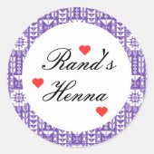 Gepersonaliseerde Palestijnse Henna Sticker (Voorkant)