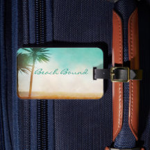 Gepersonaliseerde palmboom op het strand Bagagelab